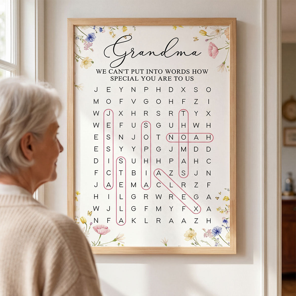 Grandma Word Search Puzzle We Can't Put Into Words How Special You Are - Personalized Poster - Mother's Day Gift For Grandma
