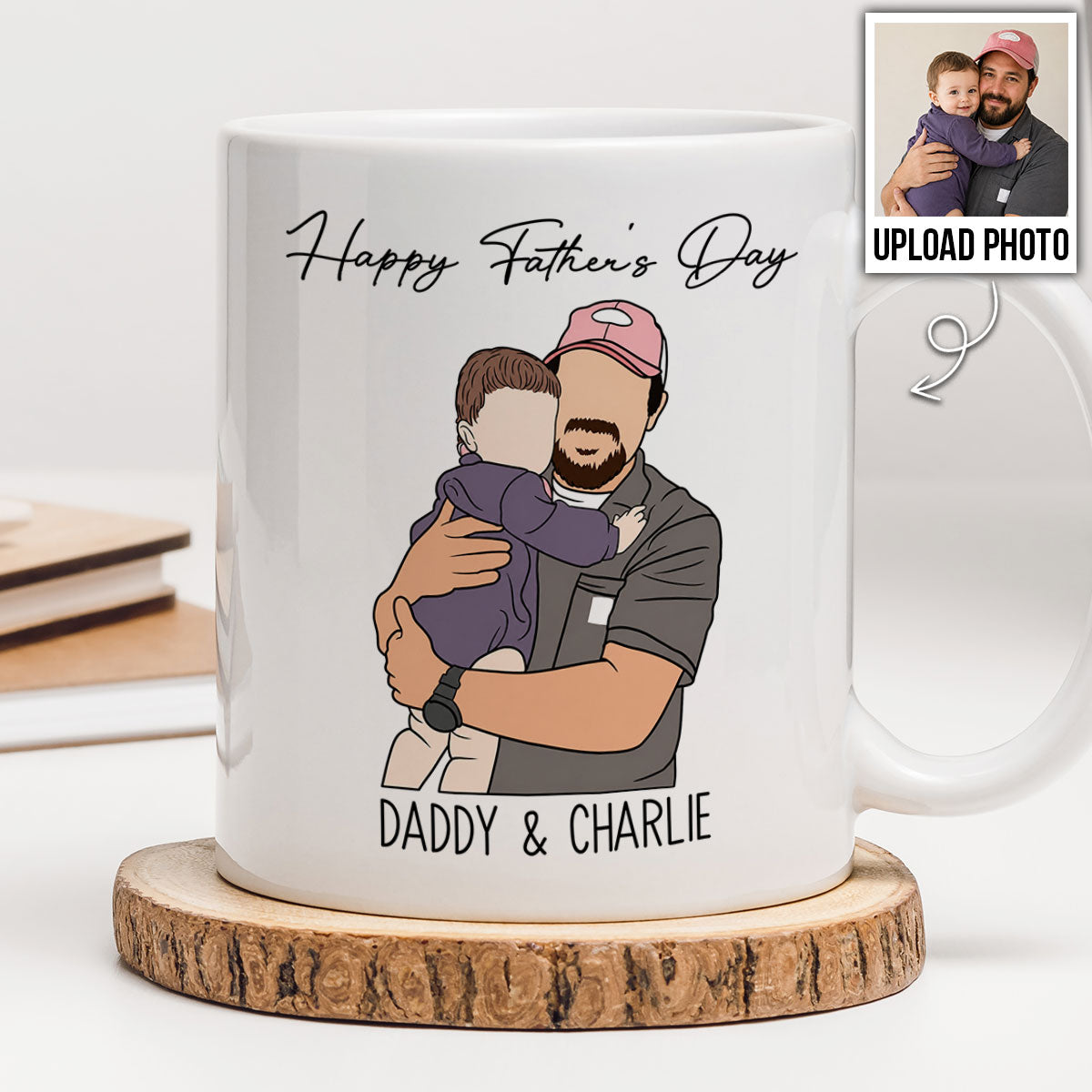 Faceless Portrait Style Best Dad Ever - Personalized Mug - Father's Day Gift For Dad, Husband