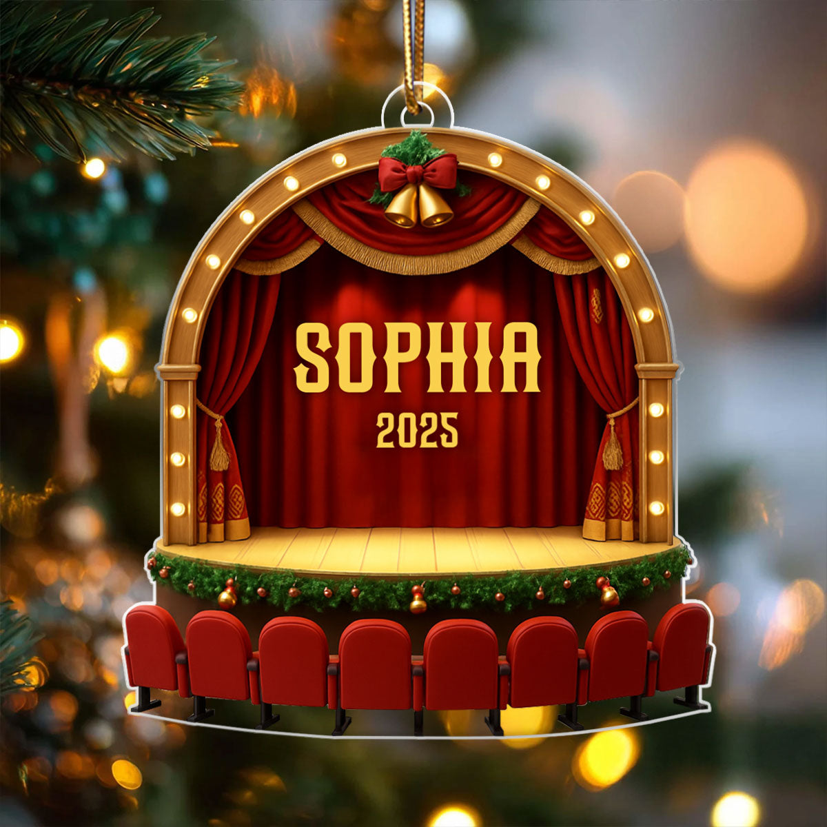 Theater Performance - Personalized Acrylic Ornament - Drama Student Christmas Gift