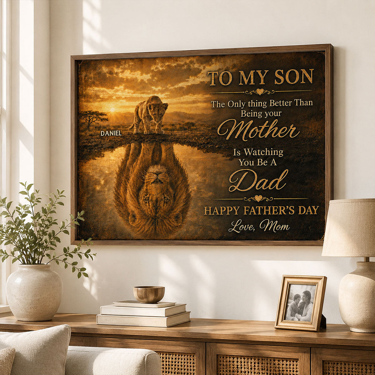 Lion To My Son - Personalized Poster - Father' Day Gift For Son
