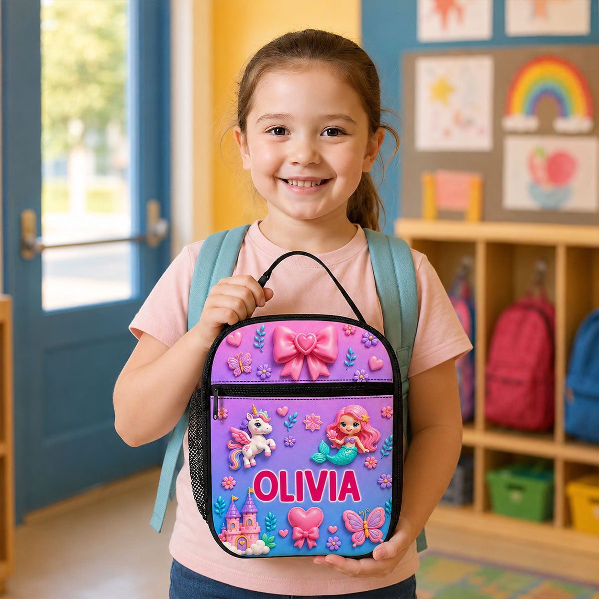 On-trend Animal Design for Boys Girls - Personalized Insulated Kid Lunch Bag - Back to School Gift for Kids