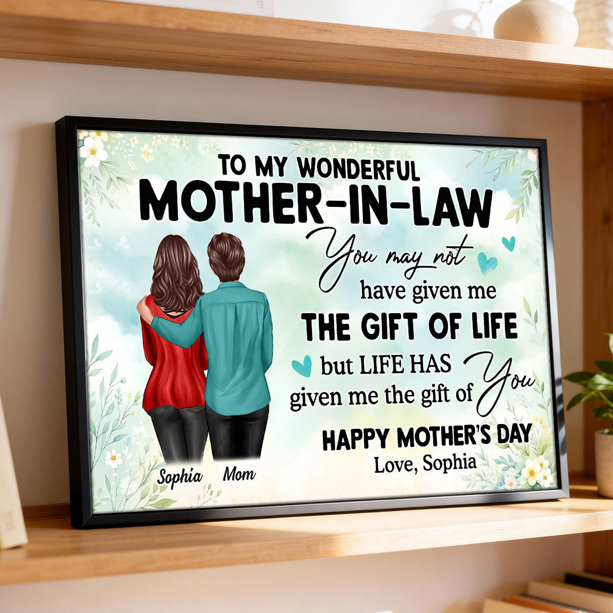 To My Mother-In-Law Happy Mother's Day - Personalized Poster - Heartwarming Mother's Day Gift For Mother-In-Law