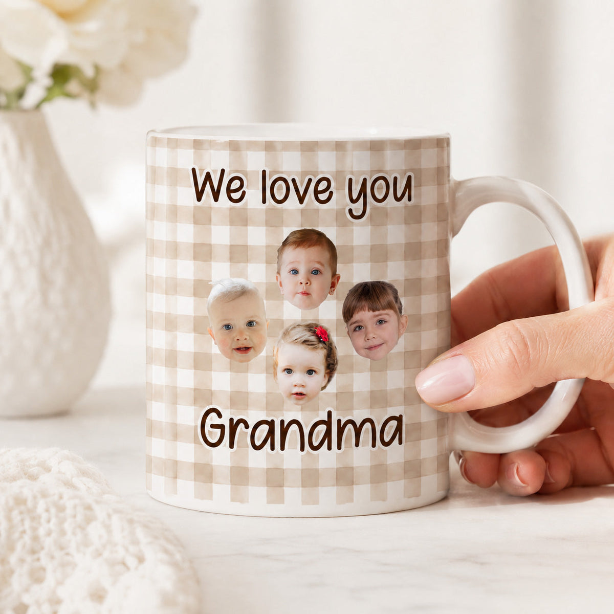 Custom Baby Face - Personalized Mug - First Time Grandparents Gift