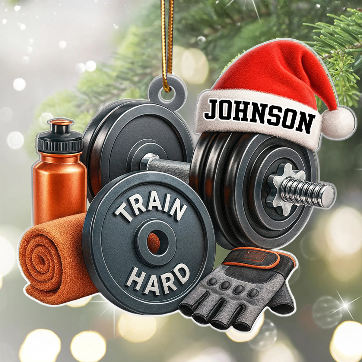 Stronger Every Single Day – Personalized Acrylic Ornament – Motivational Gift for Gym Lovers
