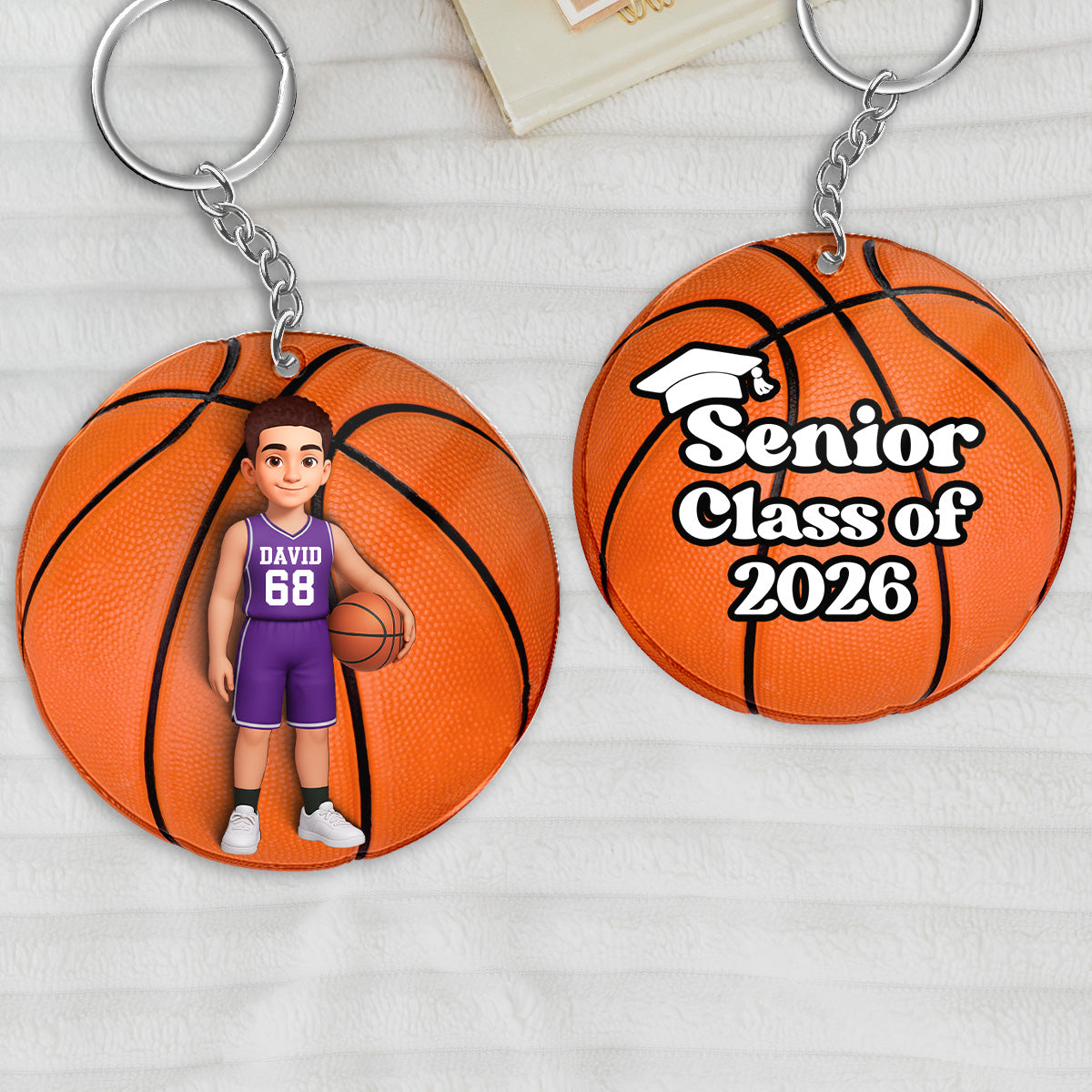 Basketball Senior Keepsake - Personalized Acrylic Keychain - Graduation Gift For Daughter, Son Graduates, Class of 2026