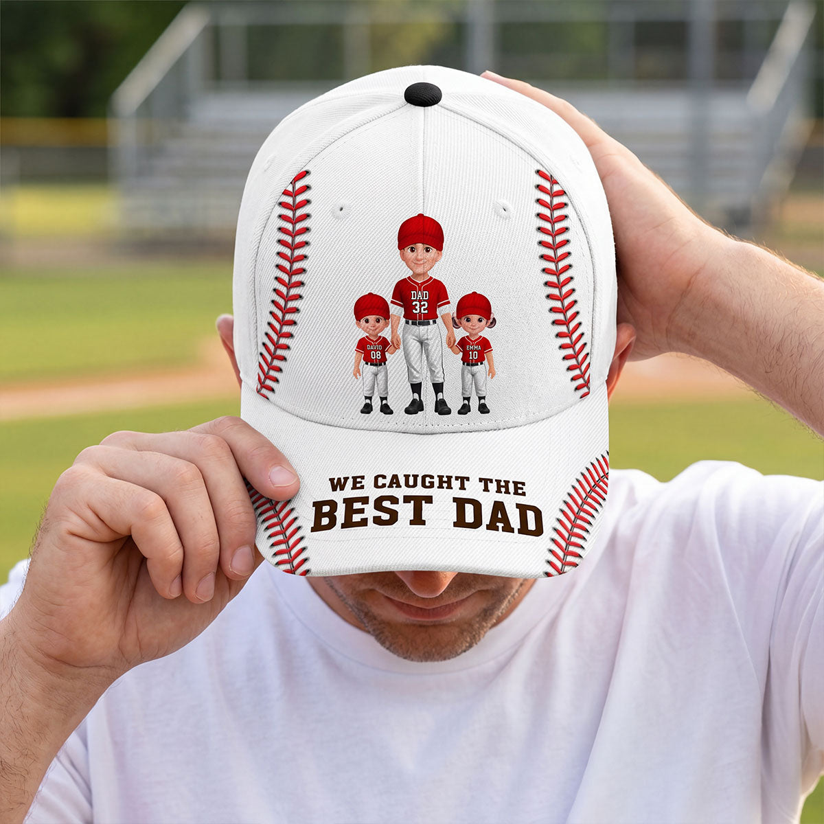We Caught The Best Baseball Dad - Personalized Classic Cap - Father's Day Gift For Baseball Dad, Husband