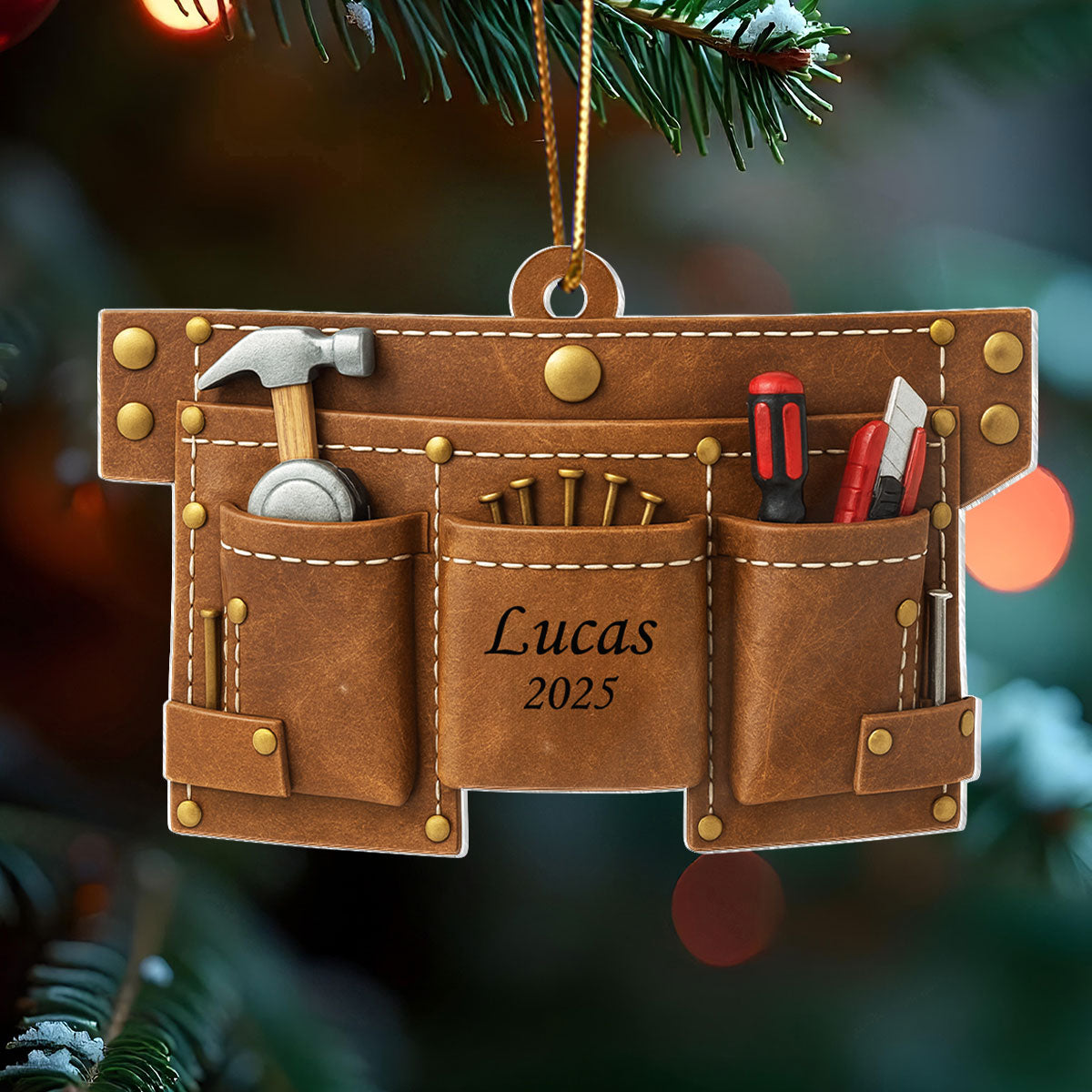Proud Carpenter Craftsmanship – Personalized Acrylic Ornament – Gift for Skilled Woodworkers