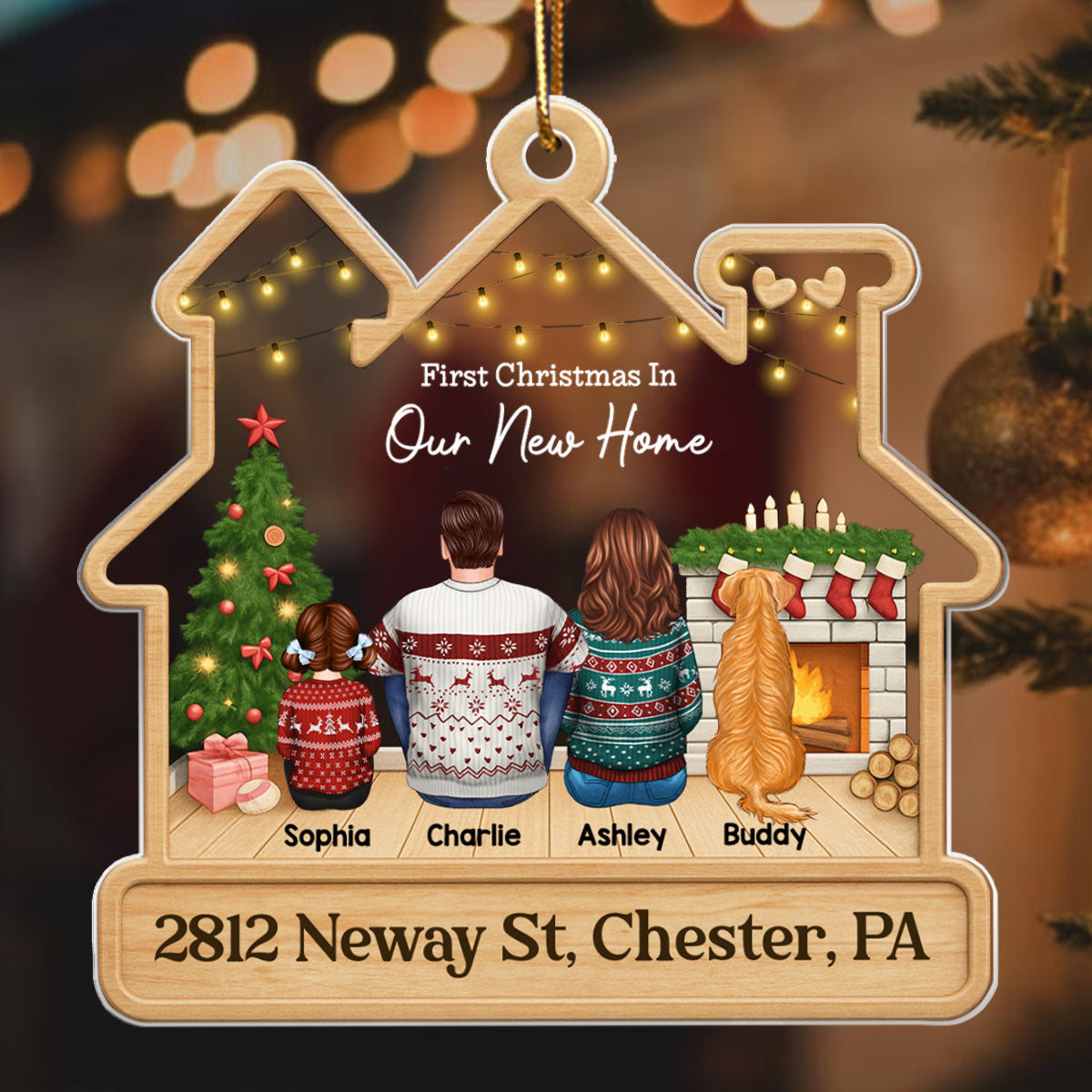 First Christmas In Our New Home 2025 - Personalized Acrylic Ornament - Unique Christmas Gift For Family