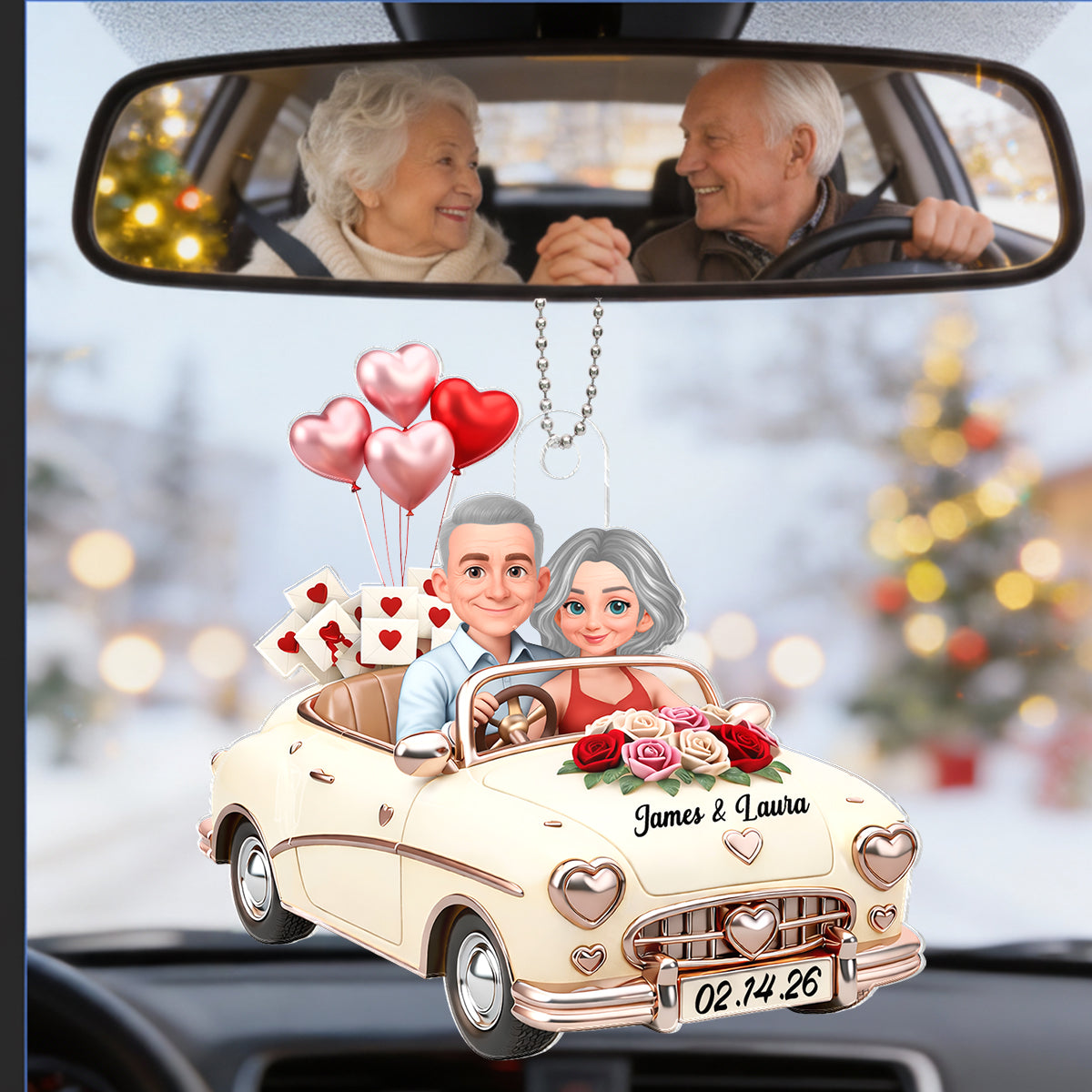 Our Journey Still Goes On - Personalized Car Hanger - Valentine's Gift For Him, For Her, For Couple