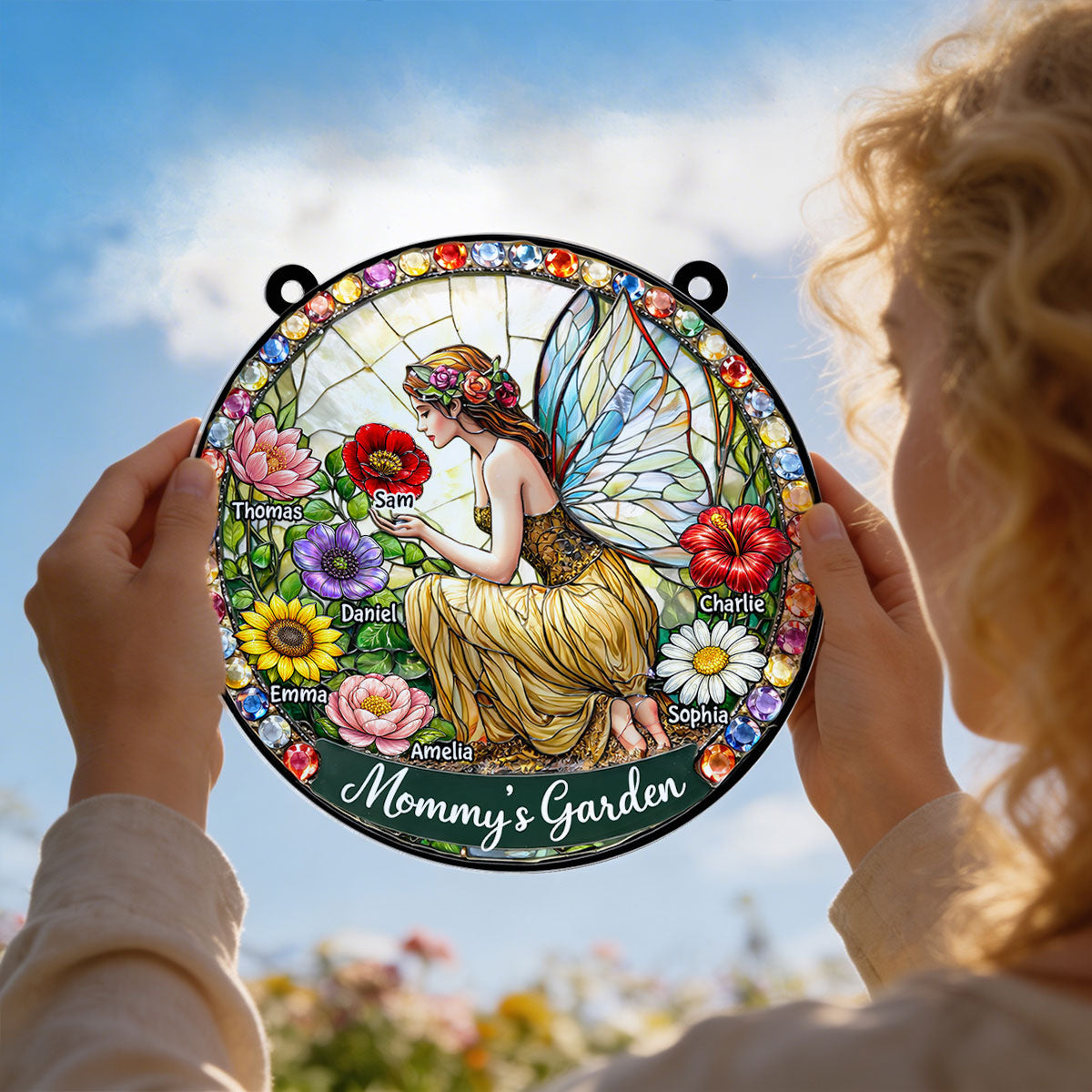 Mommy's Fairy Garden - Personalized Suncatcher - Heartfelt Mother's Day Gift for Grandma, Mom