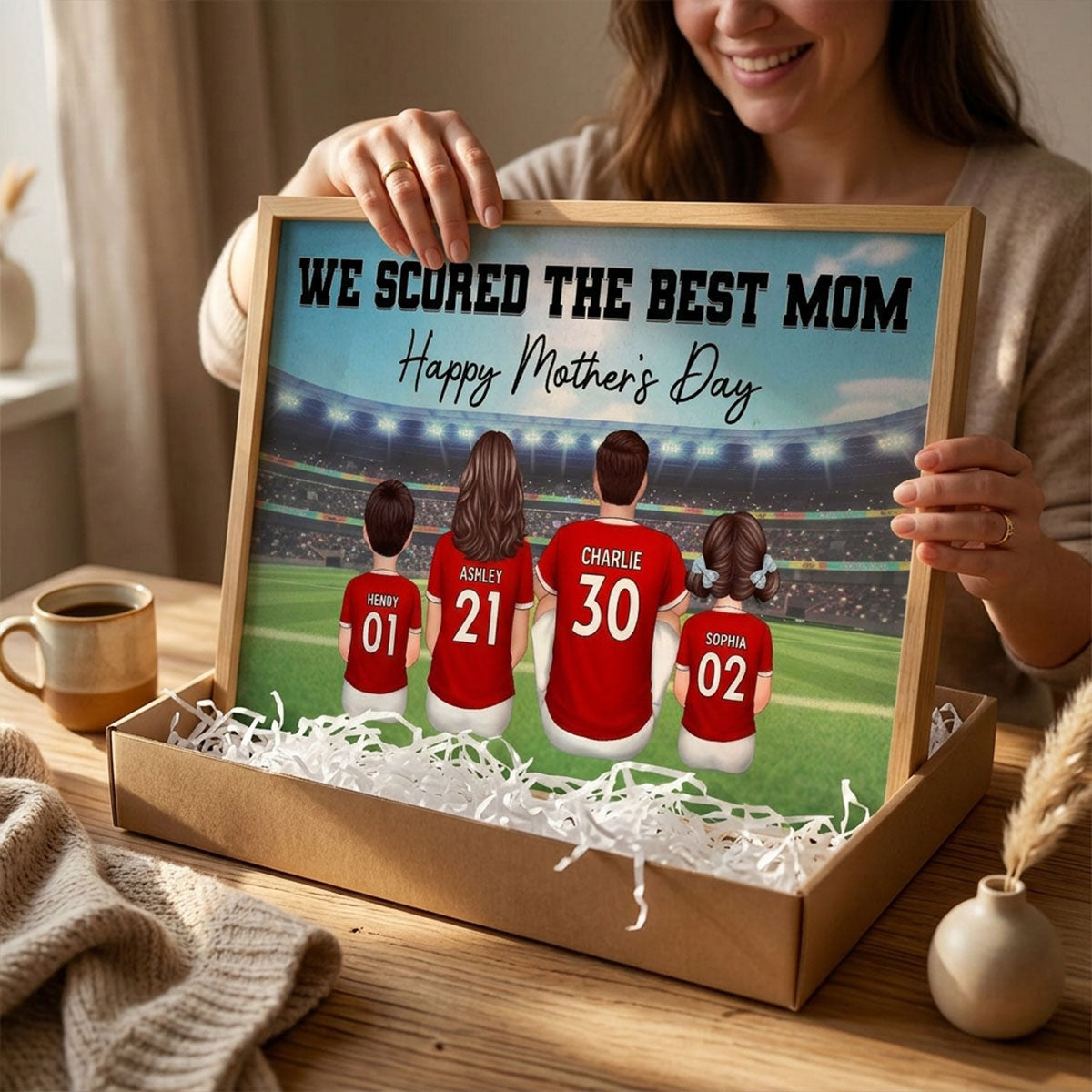 We Scored The Best Mom Family At Stadium - Personalized Poster - Mother's Day Gift For Soccer Mom