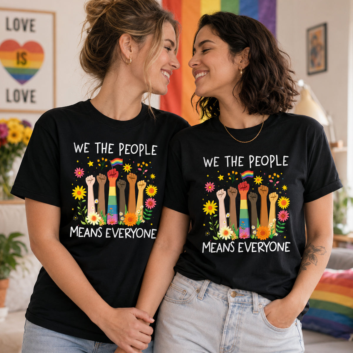 We The People Means Everyone LGBTQ Pride Shirt - Gift For Couple, Happy Pride Month