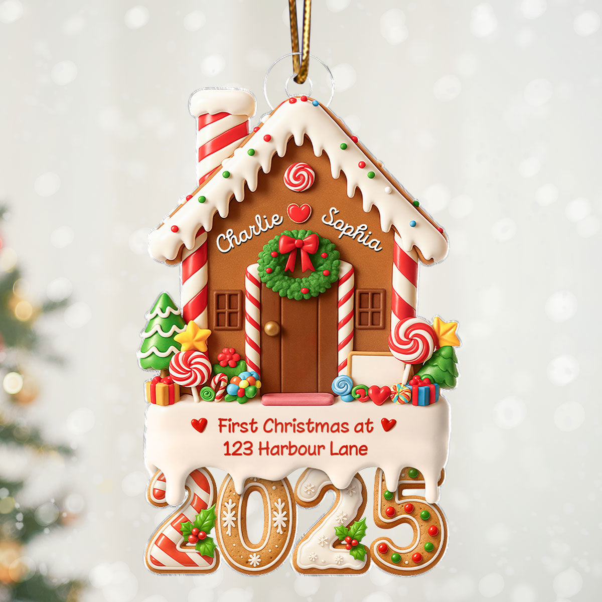 New Home 2025 - Personalized Acrylic Ornament - First Home Keepsake