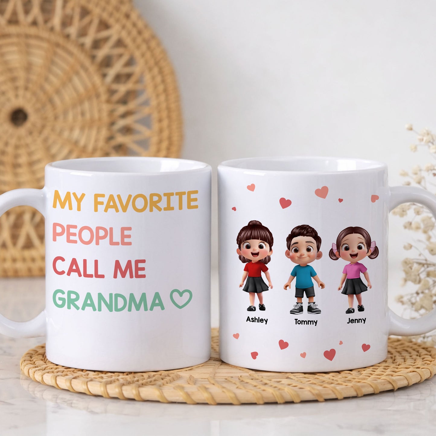 My Favorite People Call Me Grandma - Personalized Mug - Sentimental Gift for Grandma