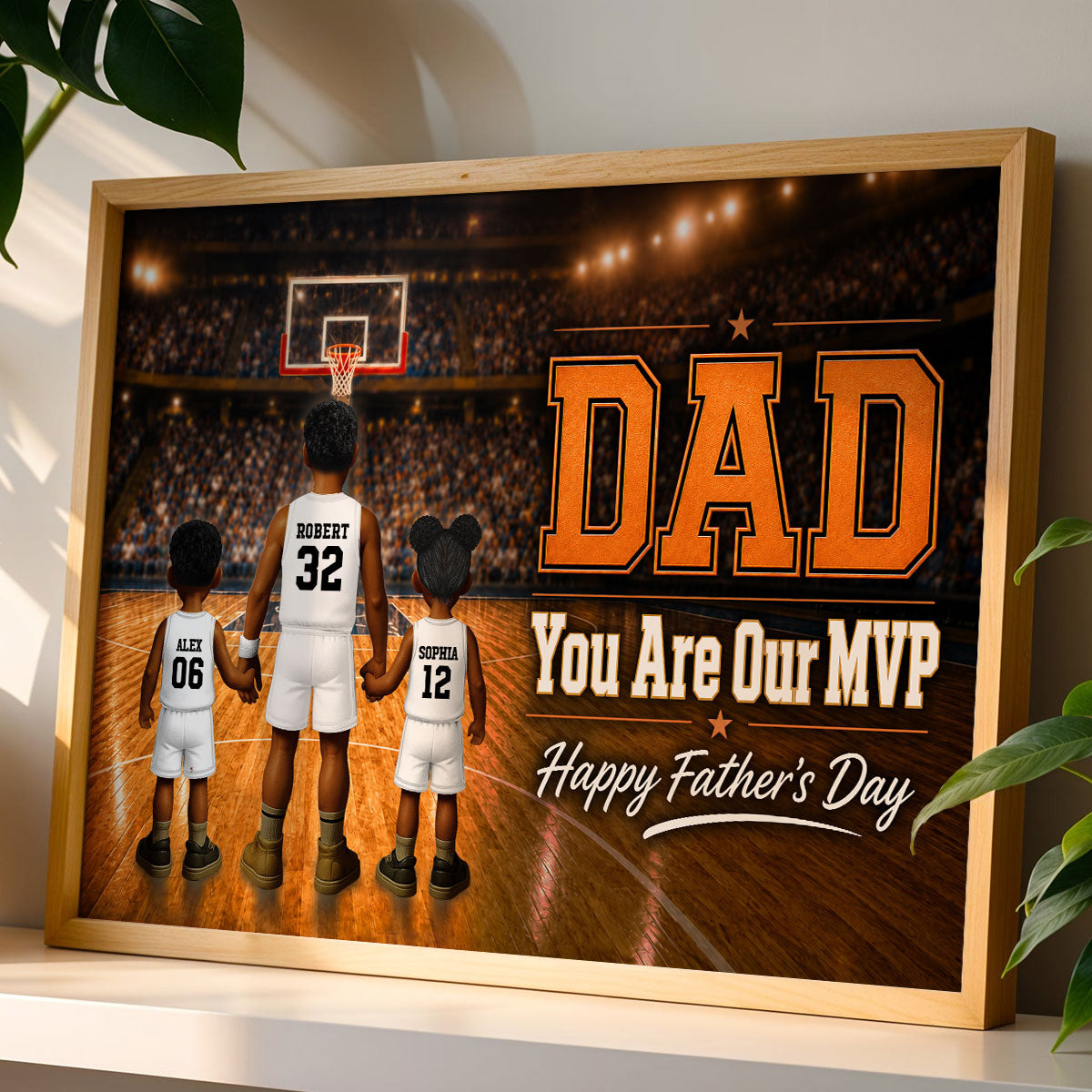 Basketball No 1 Dad Legend You Are Our MVP - Personalized Poster - Father's Day Gift For Dad, Husband, Basketball Fans