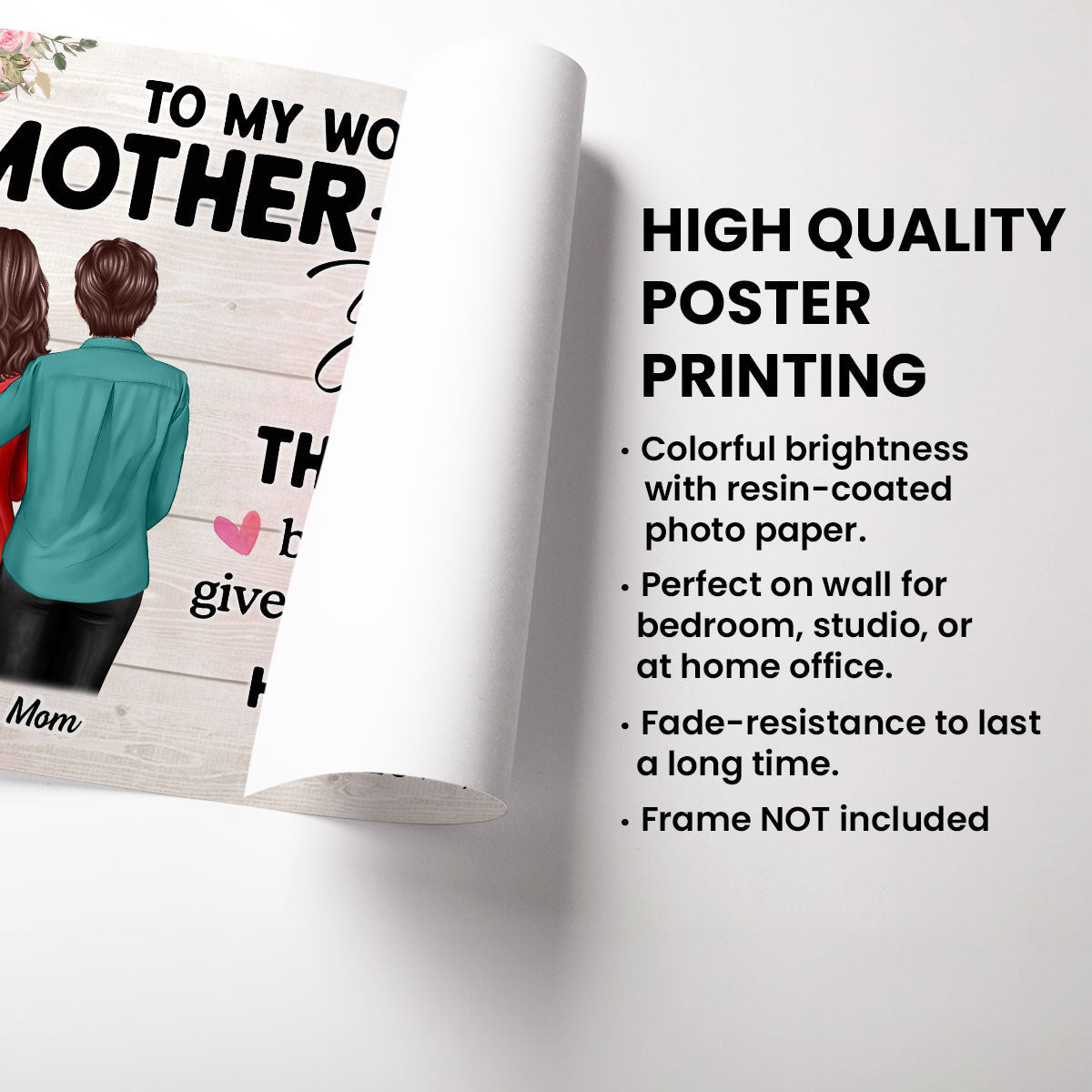 To My Mother-In-Law Happy Mother's Day - Personalized Poster - Heartwarming Mother's Day Gift For Mother-In-Law