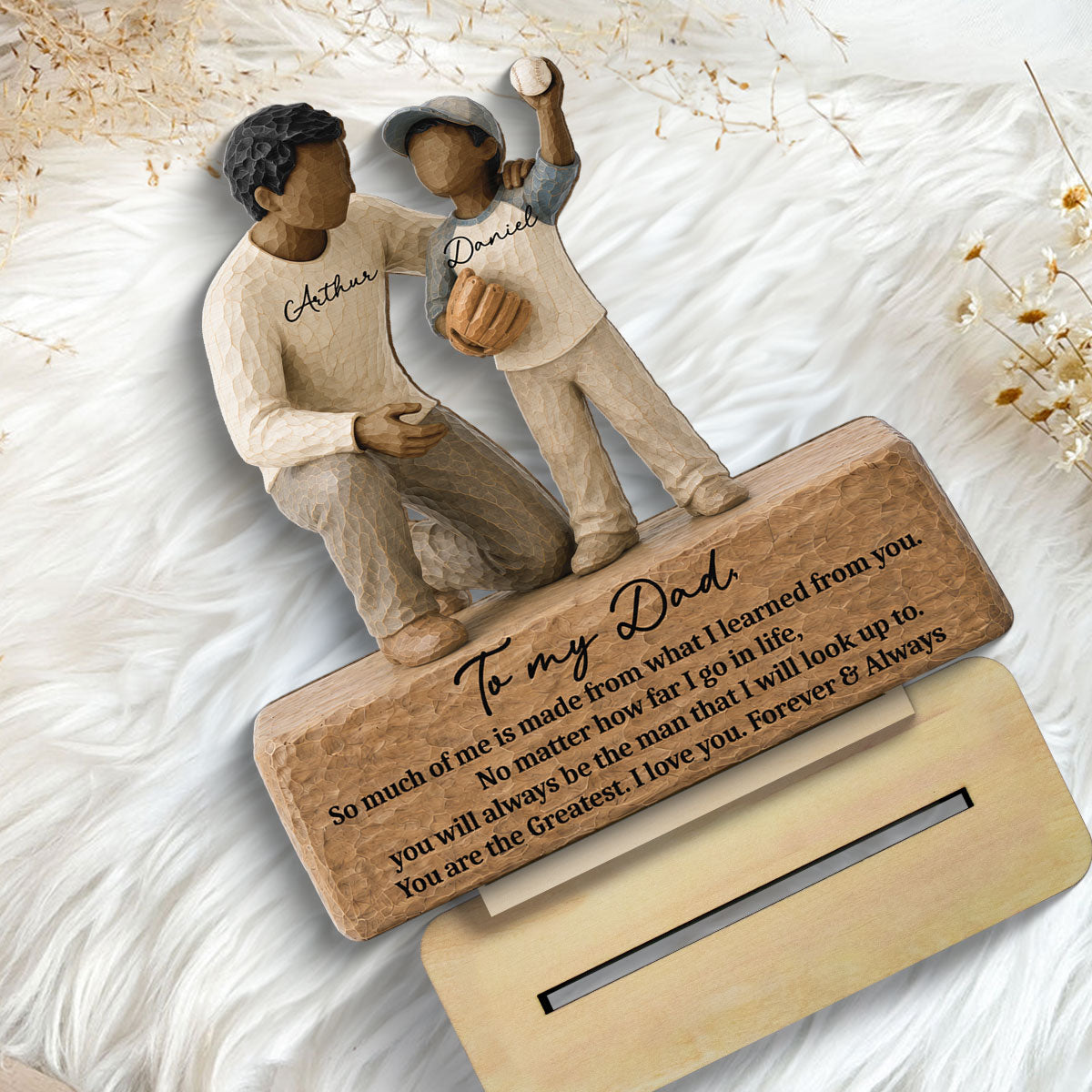 You Are The Greatest Father & Son 2D Flat Printed - Personalized 2-Layered Wooden Plaque - Sentimental  Gift For Dad From Son