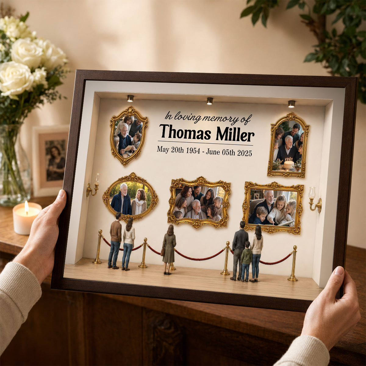 Celebrating The Life Of A Loved One 3D Museum - Personalized Poster - Memorial Sympathy Gift Remembrance Keepsake