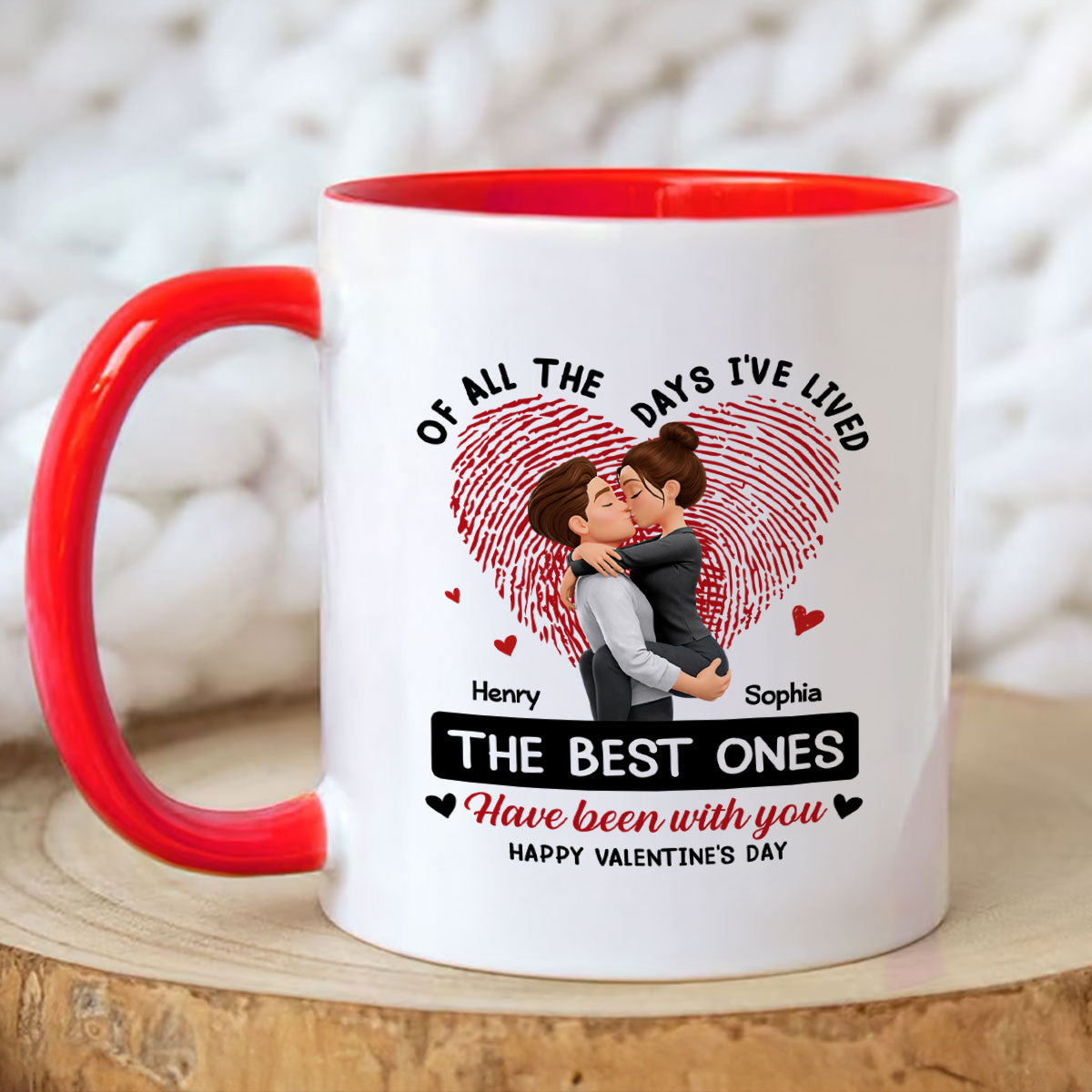 Of All the Days I've Lived the Best Ones Have Been with You - Personalized Mug - Couple Valentine's Day Gift for Her, for Him
