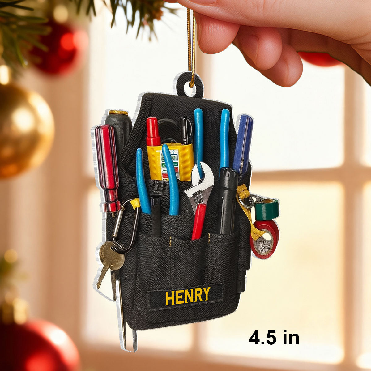 Tools of a True Craftsman – Personalized Acrylic Ornament – Perfect Gift for Skilled Electrician, Lineman