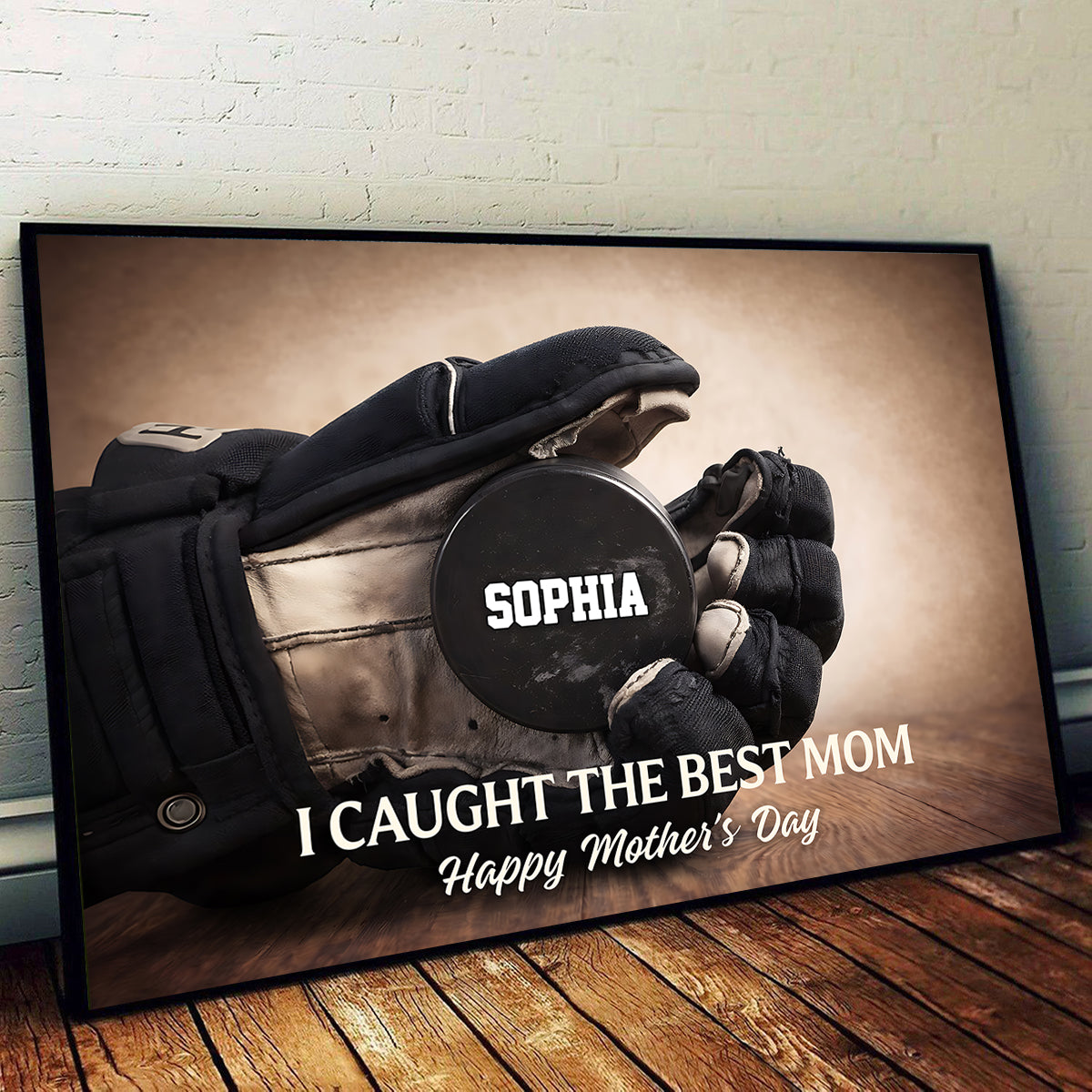 We Caught The Best Mom Hockey Mom - Personalized Poster - Mother's Day Gift For Hockey Mom, Gift For Wife