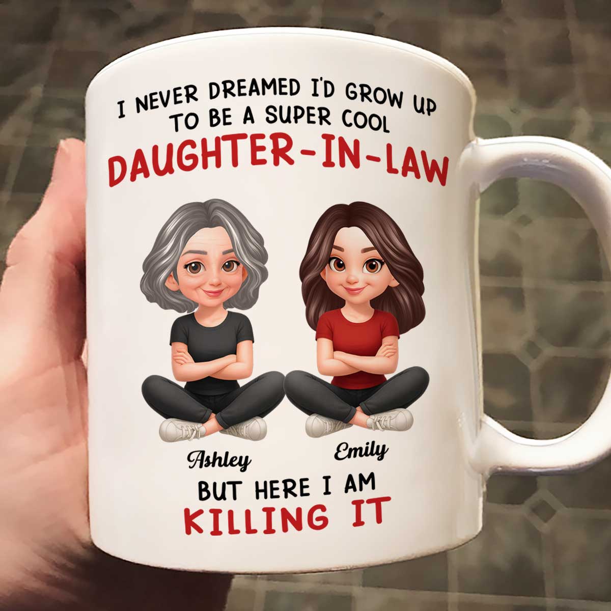 Super Cool Daughter-in-Law - Personalized Mug - Funny Christmas Gift for Daughter-in-Law
