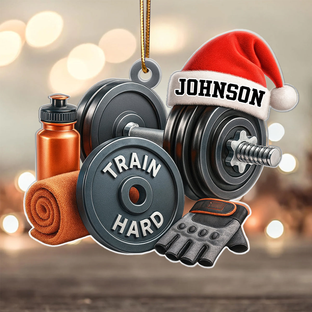 Stronger Every Single Day – Personalized Acrylic Ornament – Motivational Gift for Gym Lovers