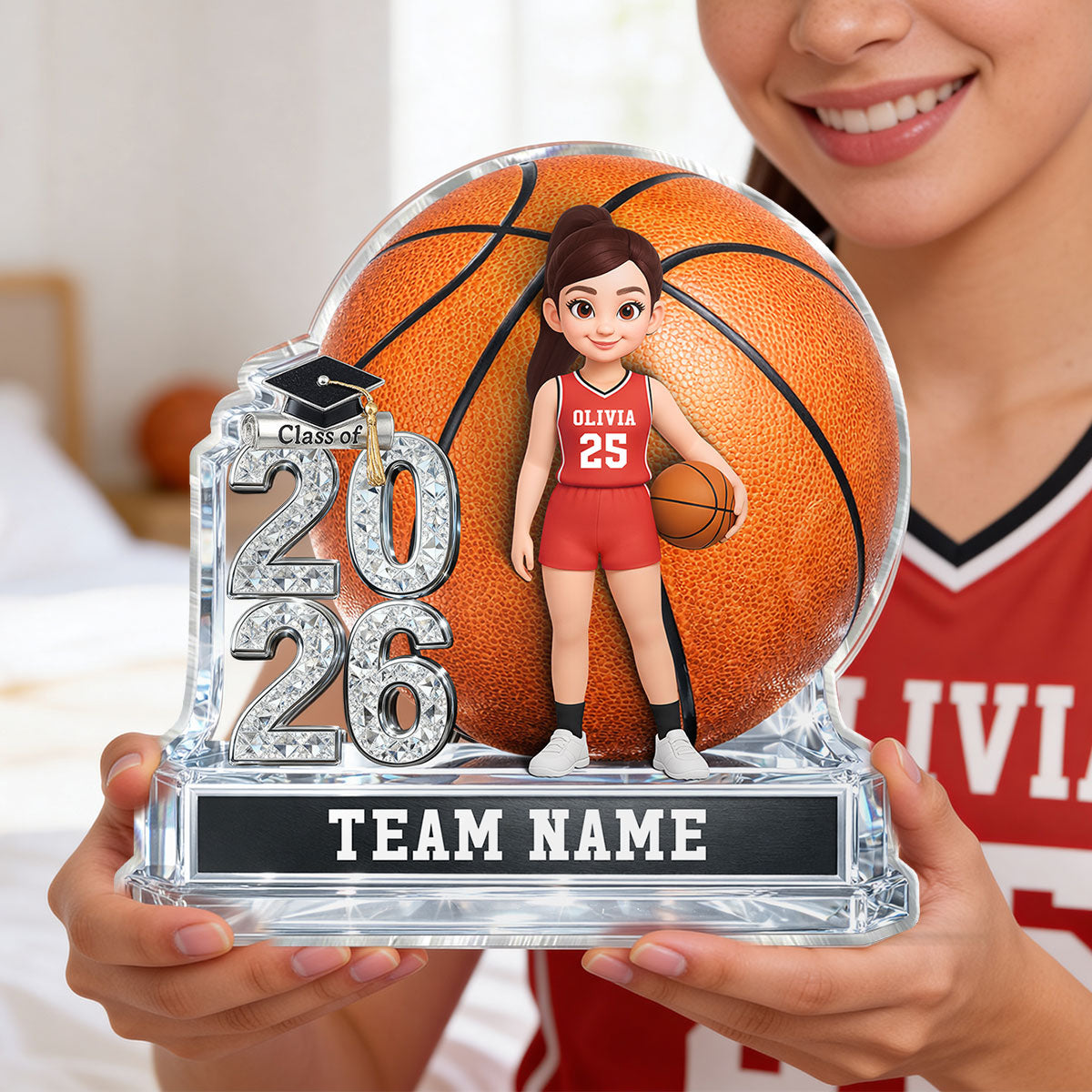 Basketball Senior Keepsake 2D Flat - Personalized Acrylic Block Plaque - Graduation Gift For Son, Daughter, Graduates Class of 2026