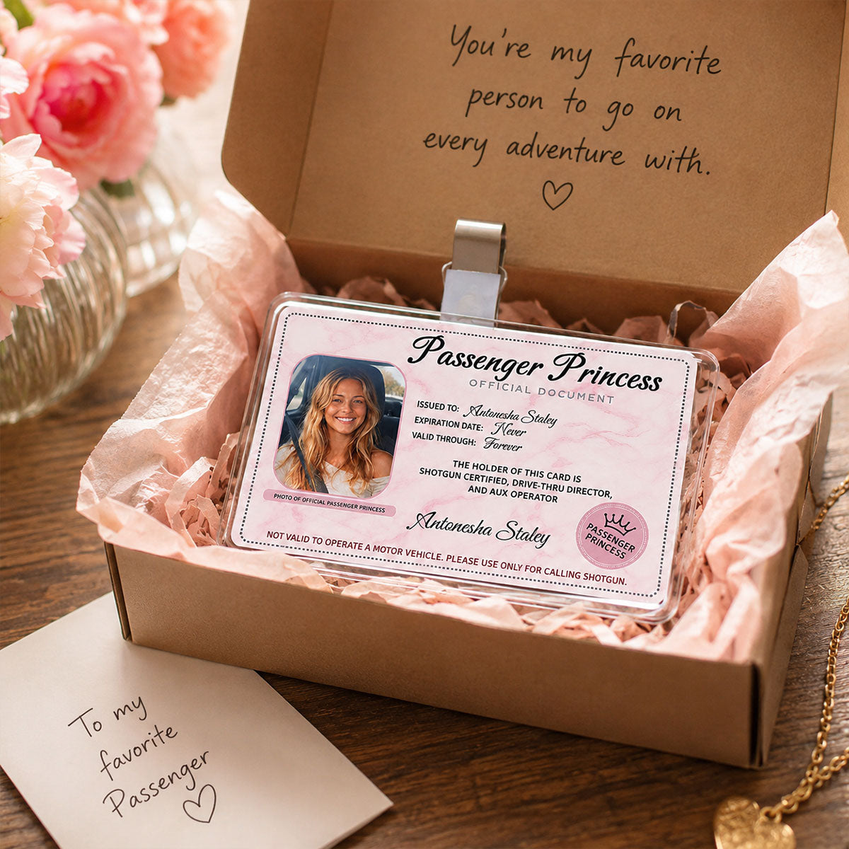 Passenger Princess Custom Photo - Personalized Car Visor - Car Accessories Owner Gift for Couple, Boyfriend, Girlfriend, Husband, Wife