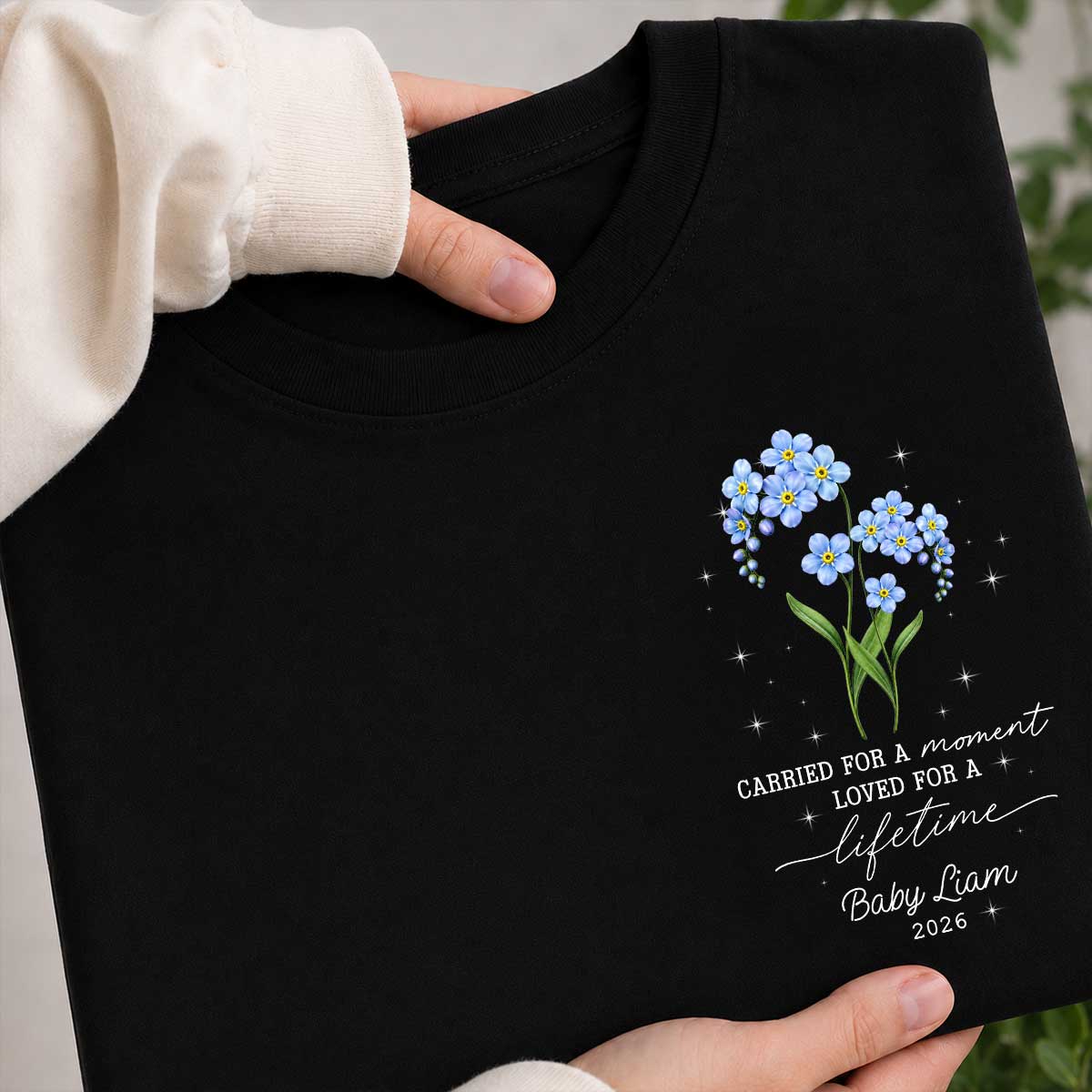 Tiny Bloom Forever - Personalized Shirt - Memorial Sympathy Gift for Baby Loss