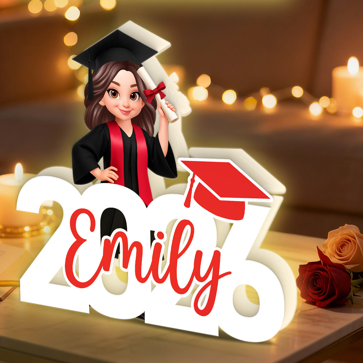 Class Of Graduation Senior - Personalized Light Box - Gift For Graduation Day, Graduation Gift, Keepsake