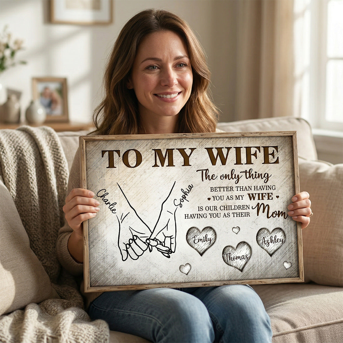 To My Wife The Only Thing Better Custom Kids Names - Personalized Poster - Mother's Day Gift For Wife