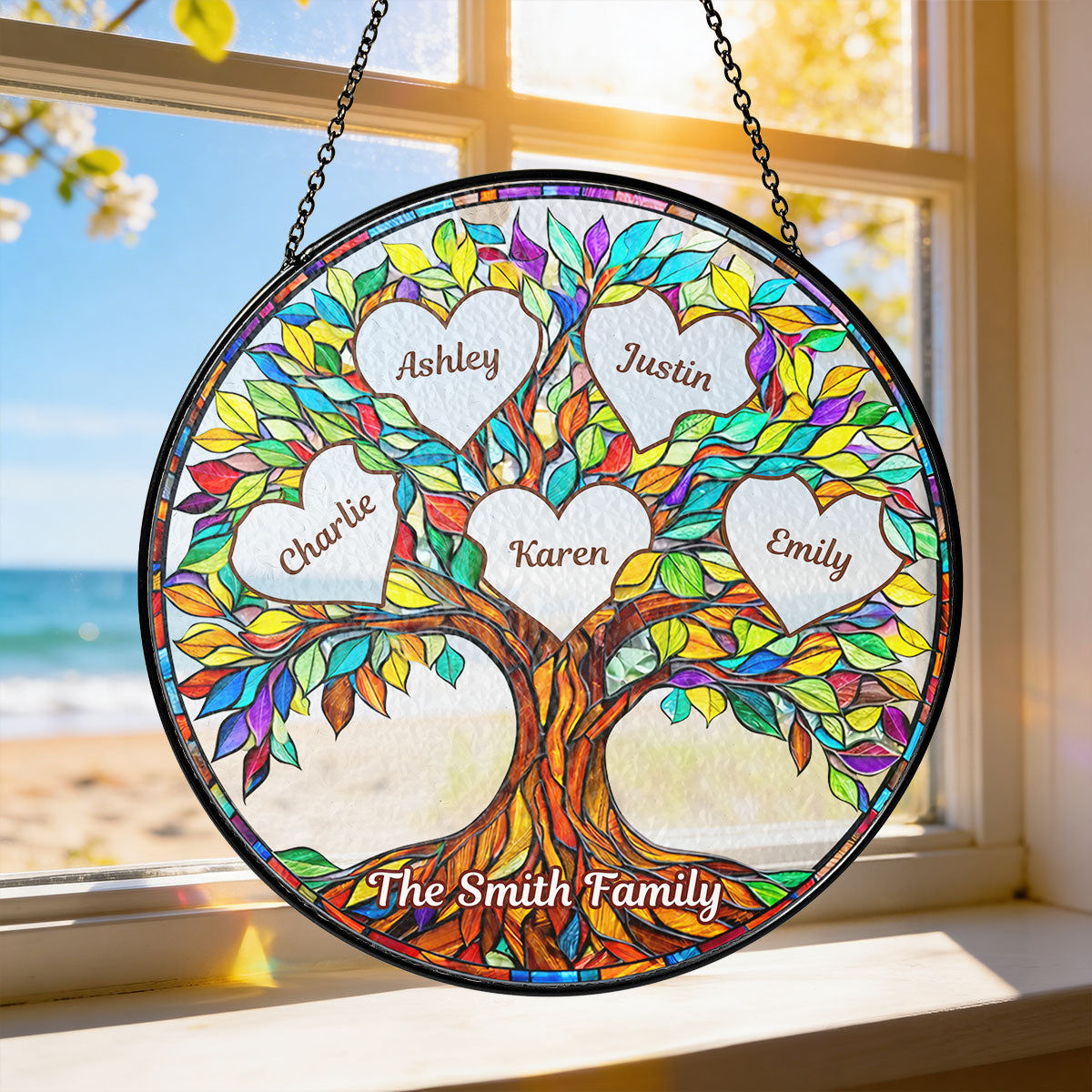 Family Unbreakable Bond Tree of Life - Personalized Suncatcher - Mother's Day Gift for Mom, Wife