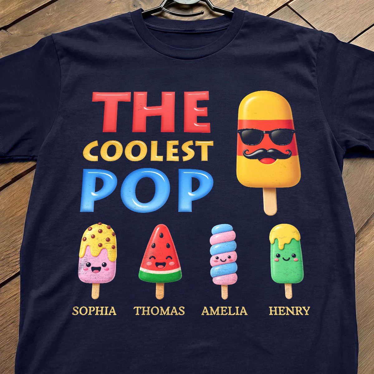 The Coolest Dad Grandpa Funny - Personalized Shirt - Heartfelt Gift For Dad, Grandpa, Husband