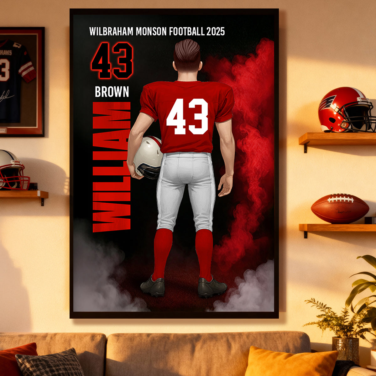 Football Sports Legend - Personalized Poster - Christmas Gift for Seniors, Sons, Grandsons