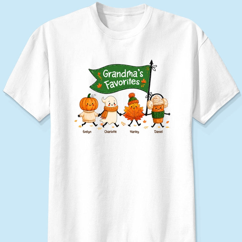 On-trend Fall Season Funny Kids - Personalized Shirt - Gift For Grandmas, Moms