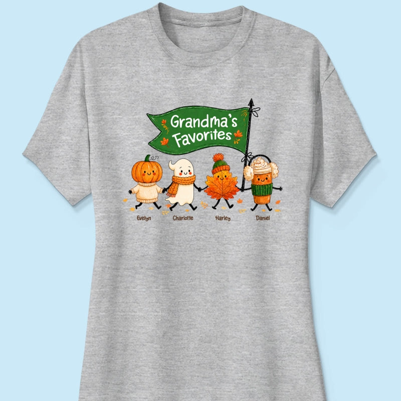 On-trend Fall Season Funny Kids - Personalized Shirt - Gift For Grandmas, Moms