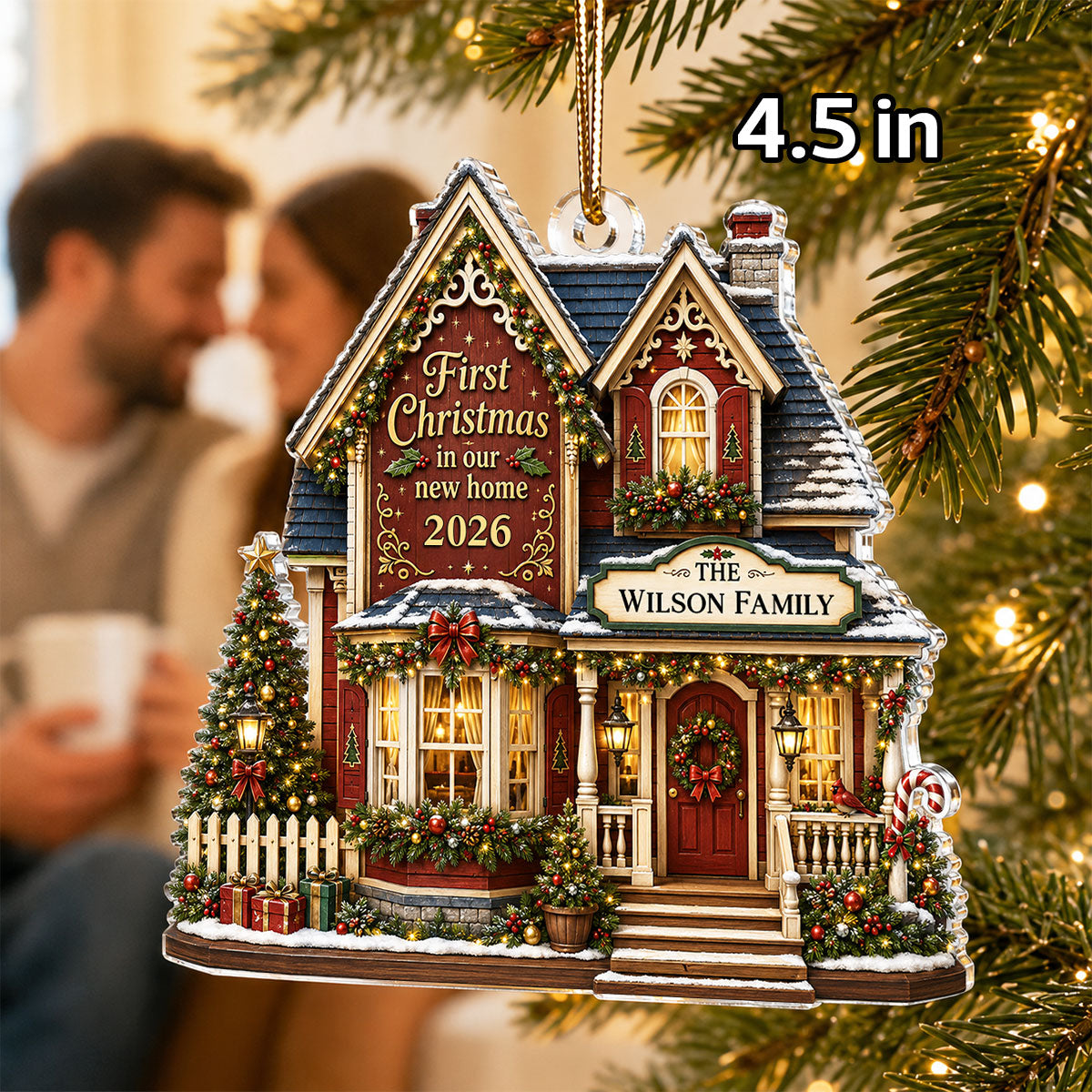 First Christmas in Our New Home - Personalized Acrylic Ornament - New Home Housewarming Gift