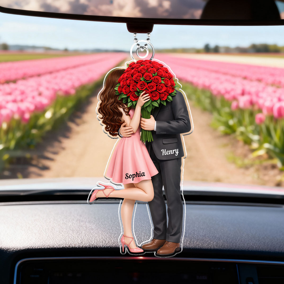 Forever Without Saying a Word Elegant Couple - Personalized Car Hanger - Valentine's Gift For Him, For Her, For Couple