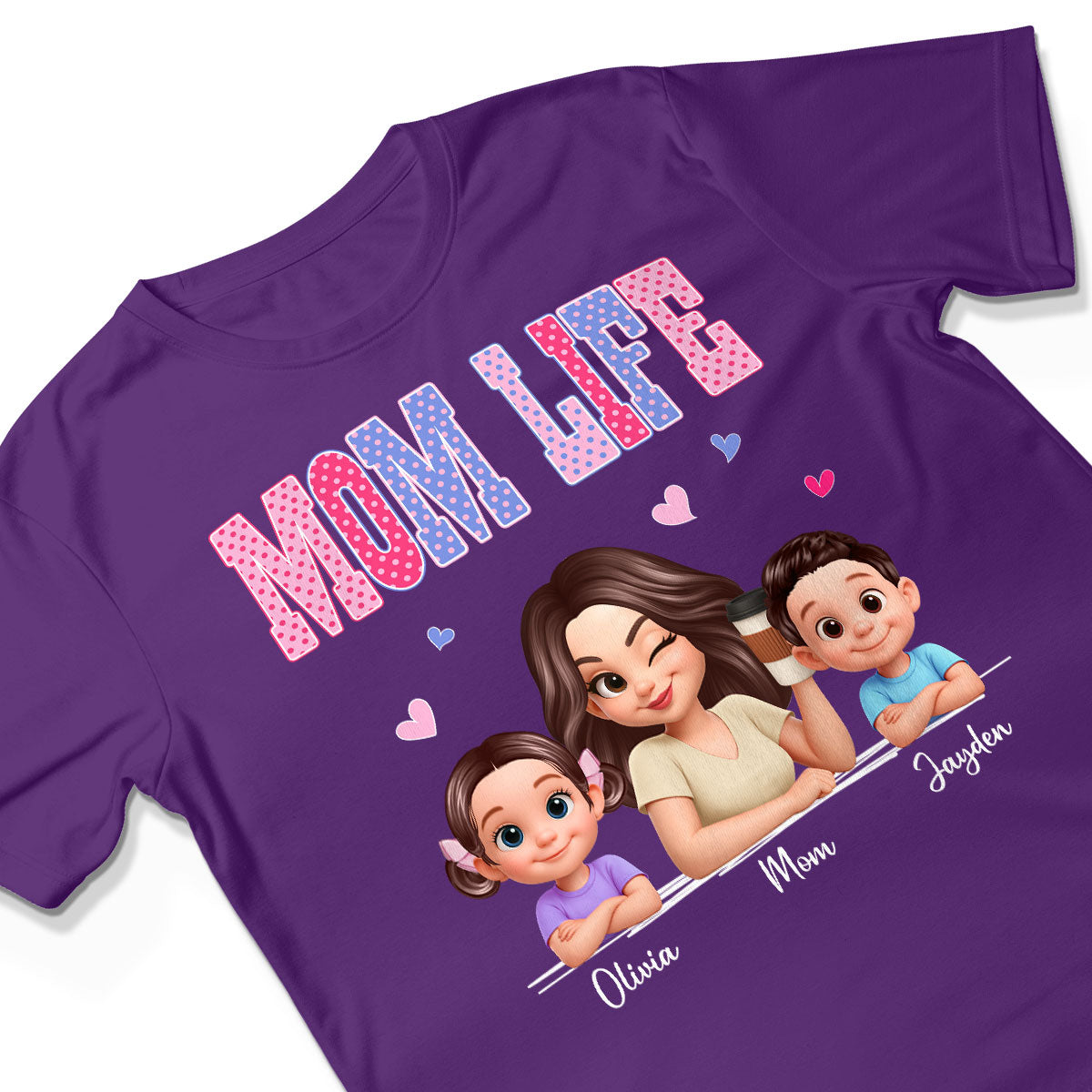 Trending 2026 Polka Dot Pattern Spring Summer Vibe Mom Life - Personalized Shirt - Gift For Mom