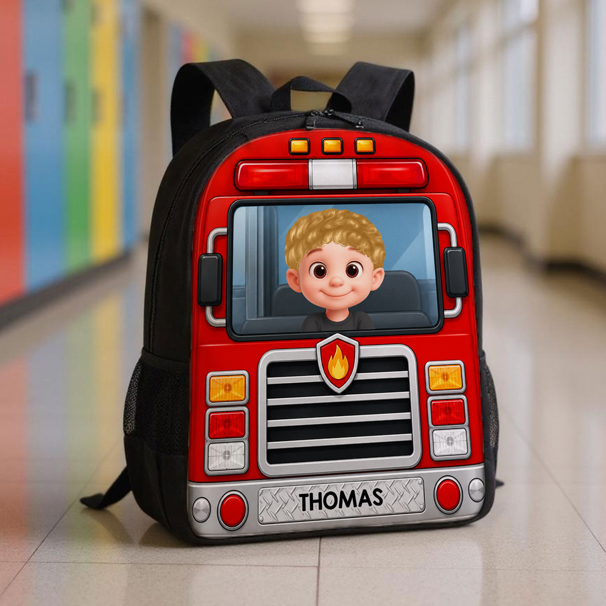 School Bus, Tractor for Boys Girls - Personalized Backpack - Back to School Backpack for Kids