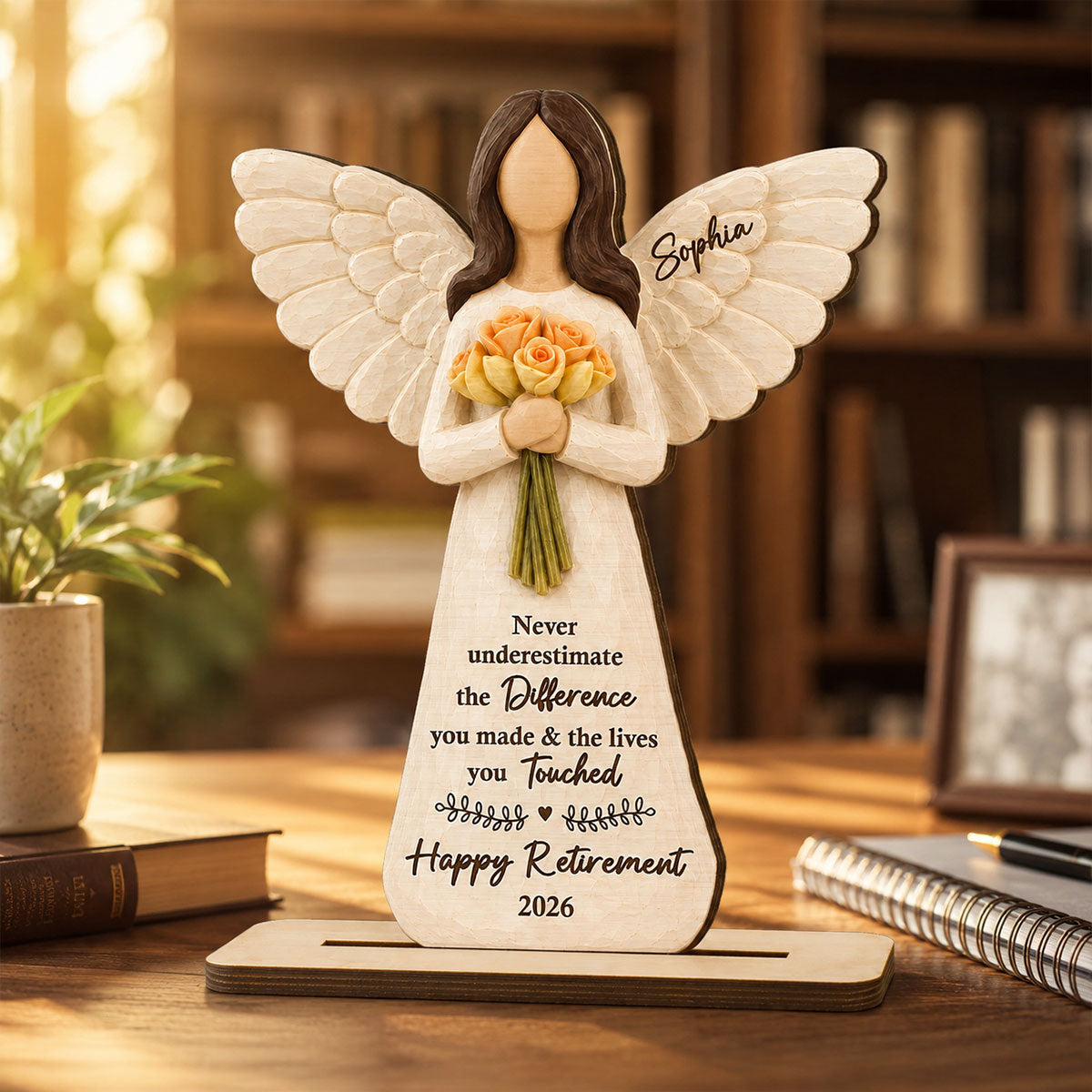 May You Be Proud Of The Work You Have Done 2D Flat - Personalized 2-Layered Wooden Plaque - Retired Keepsake For Coworker Teacher Nurse