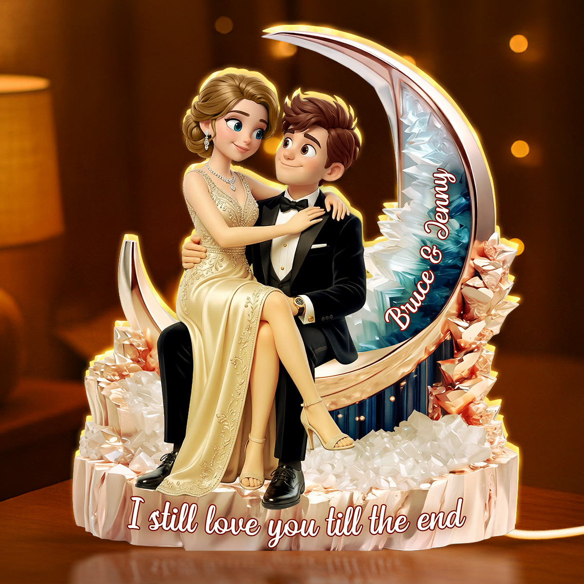I Still Love You Till The End Romantic Couple - Personalized Light Box - Anniversary, Valentine's Day Gift, Gift For Him, Gift For Her
