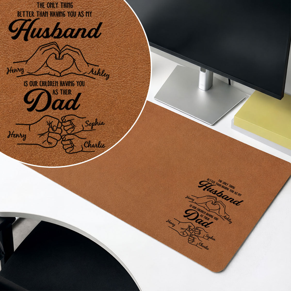 The Only Thing Better Than Having You As Husband - Personalized Desk Mat - Father's Day Gift For Husband, Dad