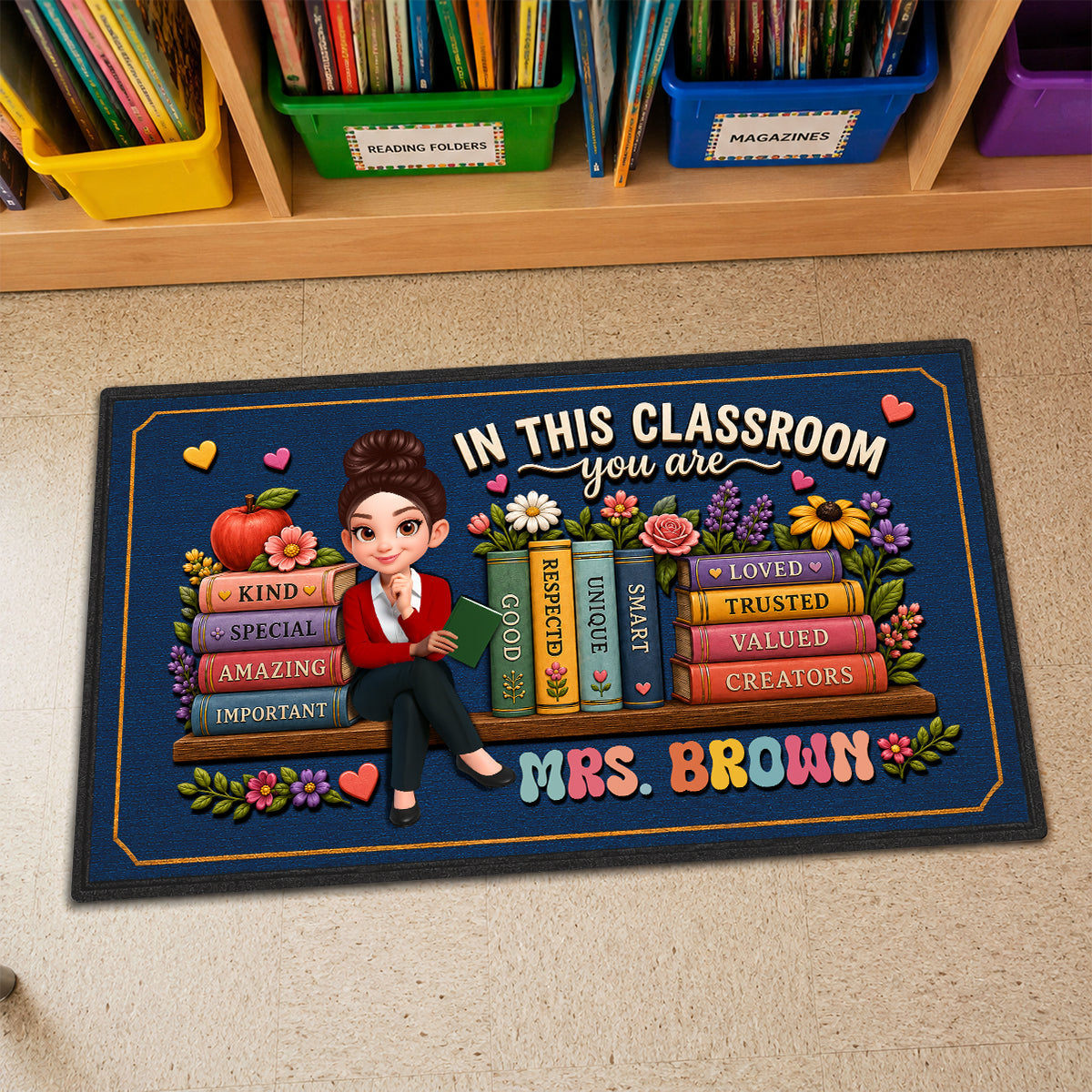 In This Classroom Teacher Welcome - Personalized Doormat - Back to School Decor for Teachers