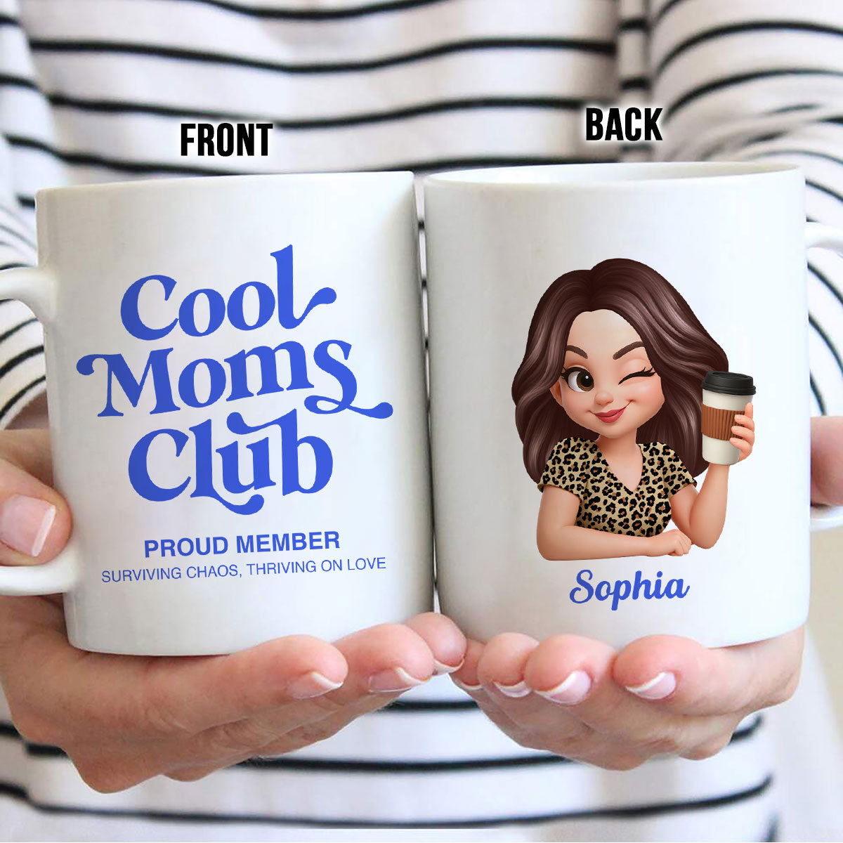Cool Mom Club Proud Member - Personalized Mug - Mother's Day Gift for Mom, Wife