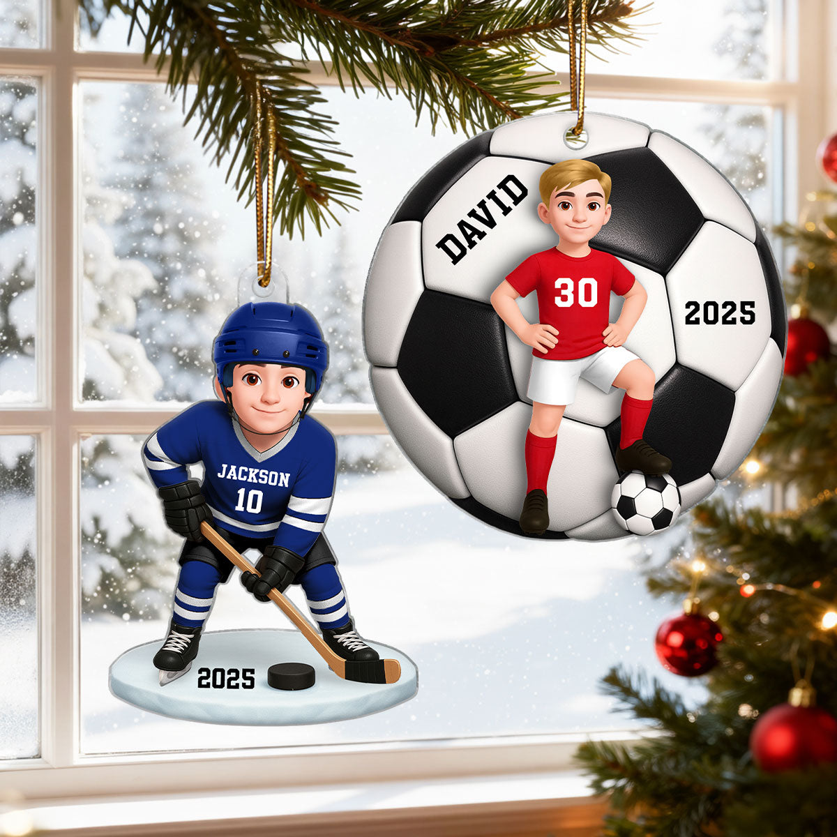 Little Sports Star - Figure Skating - Personalized Acrylic Ornament - Christmas Gift for Son, Daughter, Grandson, Granddaughter