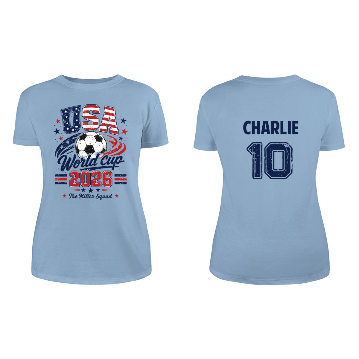 USA World Cup 2026 Family Personalized Matching Shirts - Patriotic USA Soccer Tees