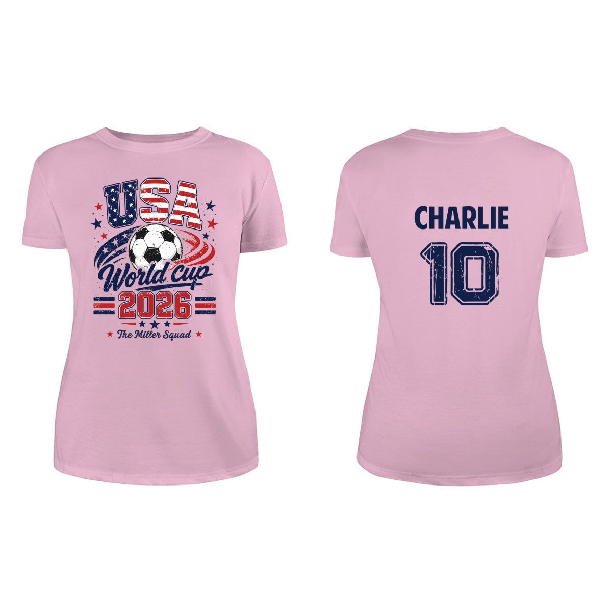 USA World Cup 2026 Family Personalized Matching Shirts - Patriotic USA Soccer Tees