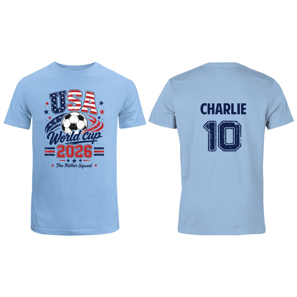 USA World Cup 2026 Family Personalized Matching Shirts - Patriotic USA Soccer Tees